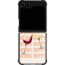 Coque Samsung Galaxy Z Flip5 - Silicone rigide noir Wine not