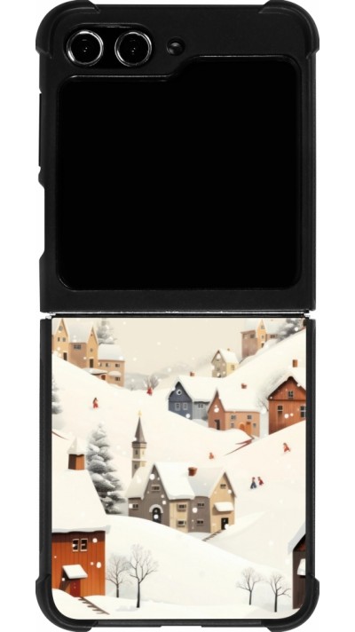 Samsung Galaxy Z Flip5 Case Hülle - Silikon schwarz Winter 25 Winter Keep calm and let it snow