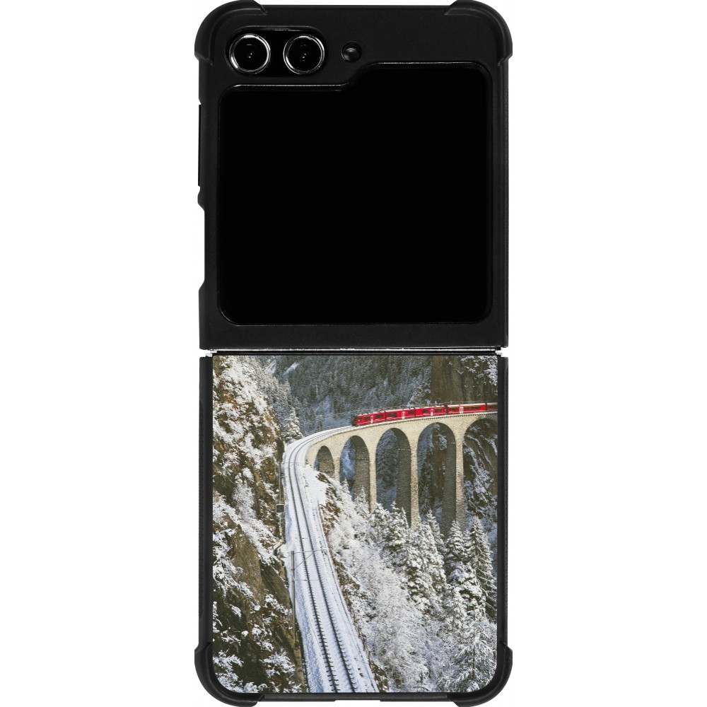 Samsung Galaxy Z Flip5 Case Hülle - Silikon schwarz Winter 25 Winter polar express