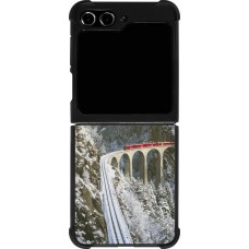 Samsung Galaxy Z Flip5 Case Hülle - Silikon schwarz Winter 25 Winter polar express
