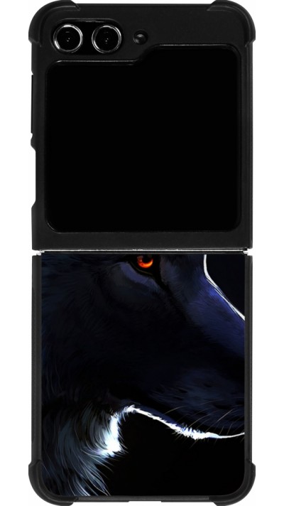 Samsung Galaxy Z Flip5 Case Hülle - Silikon schwarz Wolf Shape