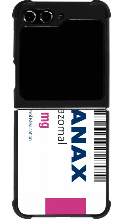Coque Samsung Galaxy Z Flip5 - Silicone rigide noir Xanax Alprazolam 2025
