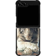 Samsung Galaxy Z Flip5 Case Hülle - Silikon schwarz Zen Tiger