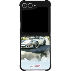 Samsung Galaxy Z Flip6 Case Hülle - Silikon schwarz Porsche 911 Berg Aquarell