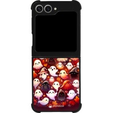 Coque Samsung Galaxy Z Flip6 - Silicone rigide noir Fantômes automne mignons