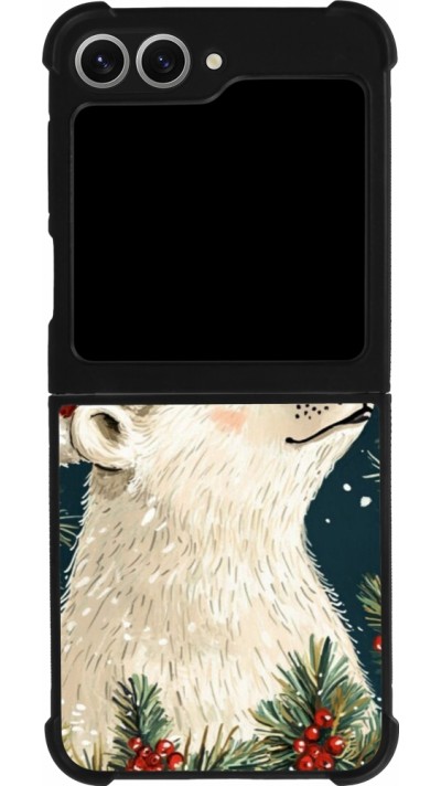 Coque Samsung Galaxy Z Flip6 - Silicone rigide noir Christmas 25 Bear
