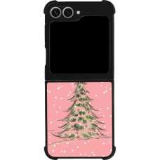 Coque Samsung Galaxy Z Flip6 - Silicone rigide noir Christmas 25 Pink Tree