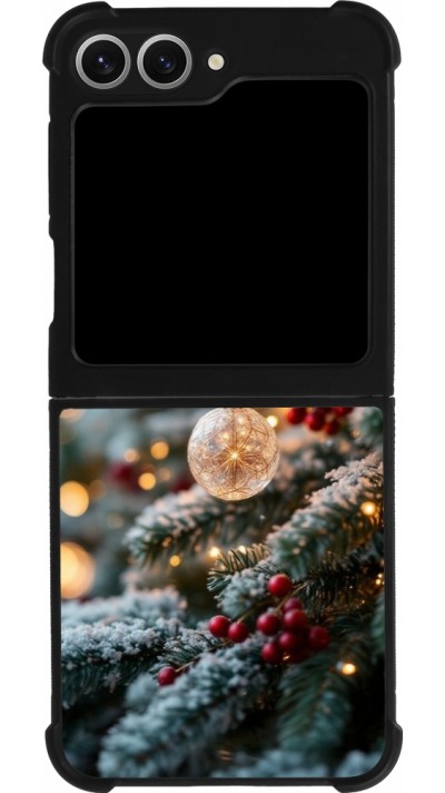 Coque Samsung Galaxy Z Flip6 - Silicone rigide noir Christmas 25 Xmas Decorated Tree