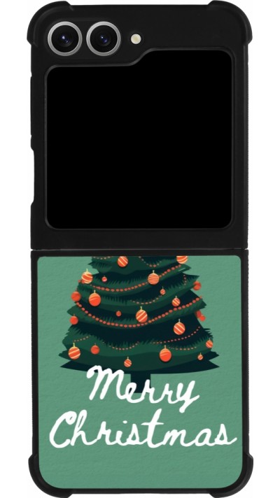 Coque Samsung Galaxy Z Flip6 - Silicone rigide noir Christmas 25 Xmas Tree
