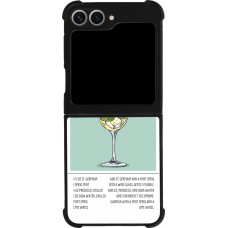 Coque Samsung Galaxy Z Flip6 - Silicone rigide noir Cocktail recette Hugo