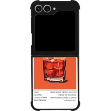 Coque Samsung Galaxy Z Flip6 - Silicone rigide noir Cocktail recette Negroni