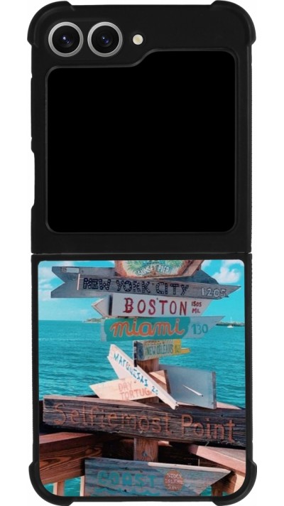 Coque Samsung Galaxy Z Flip6 - Silicone rigide noir Cool Cities Directions