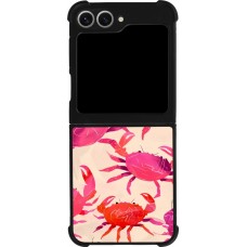 Coque Samsung Galaxy Z Flip6 - Silicone rigide noir Crabs Paint