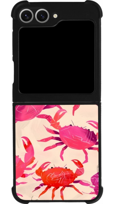 Coque Samsung Galaxy Z Flip6 - Silicone rigide noir Crabs Paint