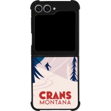Coque Samsung Galaxy Z Flip6 - Silicone rigide noir Crans-Montana Cabane