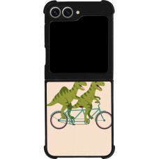 Samsung Galaxy Z Flip6 Case Hülle - Silikon schwarz Dinosaurs on bikes 2026