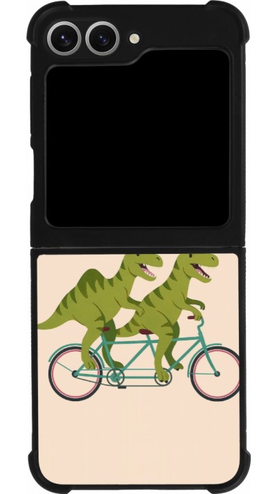 Samsung Galaxy Z Flip6 Case Hülle - Silikon schwarz Dinosaurs on bikes 2026