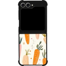 Coque Samsung Galaxy Z Flip6 - Silicone rigide noir Easter 2026 Illustration carrots