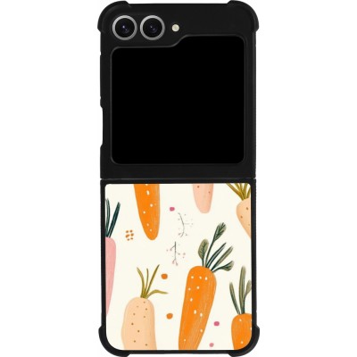 Coque Samsung Galaxy Z Flip6 - Silicone rigide noir Easter 2026 Illustration carrots