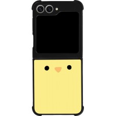 Coque Samsung Galaxy Z Flip6 - Silicone rigide noir Easter 2026 Little chicken