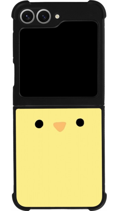 Coque Samsung Galaxy Z Flip6 - Silicone rigide noir Easter 2026 Little chicken