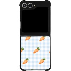 Coque Samsung Galaxy Z Flip6 - Silicone rigide noir Easter 2026 Pattern carrots