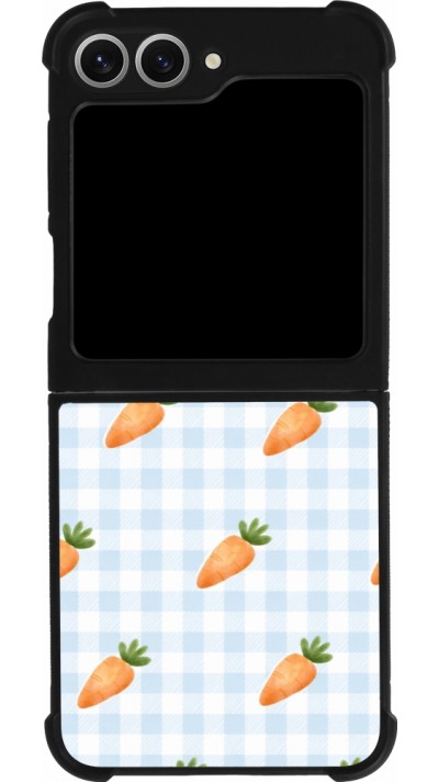 Coque Samsung Galaxy Z Flip6 - Silicone rigide noir Easter 2026 Pattern carrots