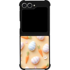 Coque Samsung Galaxy Z Flip6 - Silicone rigide noir Easter 2026 Pattern Easter