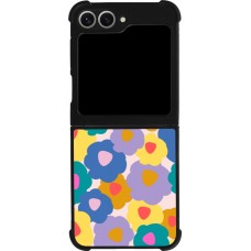 Coque Samsung Galaxy Z Flip6 - Silicone rigide noir Easter 2024 flower power