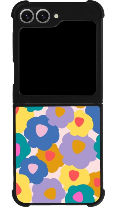 Coque Samsung Galaxy Z Flip6 - Silicone rigide noir Easter 2024 flower power