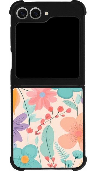Coque Samsung Galaxy Z Flip6 - Silicone rigide noir Easter 2024 spring flowers