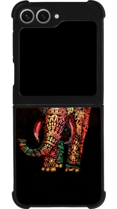 Coque Samsung Galaxy Z Flip6 - Silicone rigide noir Elephant 02