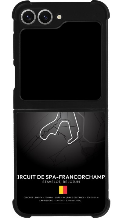 Coque Samsung Galaxy Z Flip6 - Silicone rigide noir F1 Track 2025 Belgium