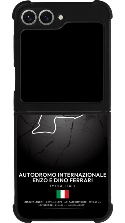 Coque Samsung Galaxy Z Flip6 - Silicone rigide noir F1 Track 2025 Emilia-Rogmana
