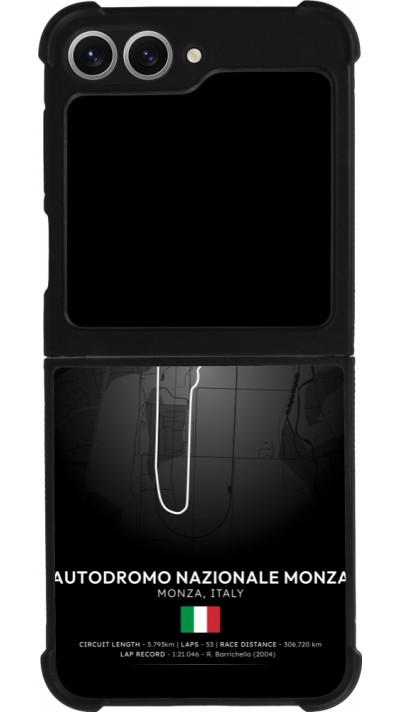 Coque Samsung Galaxy Z Flip6 - Silicone rigide noir F1 Track 2025 Italy