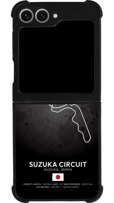 Coque Samsung Galaxy Z Flip6 - Silicone rigide noir F1 Track 2025 Japan