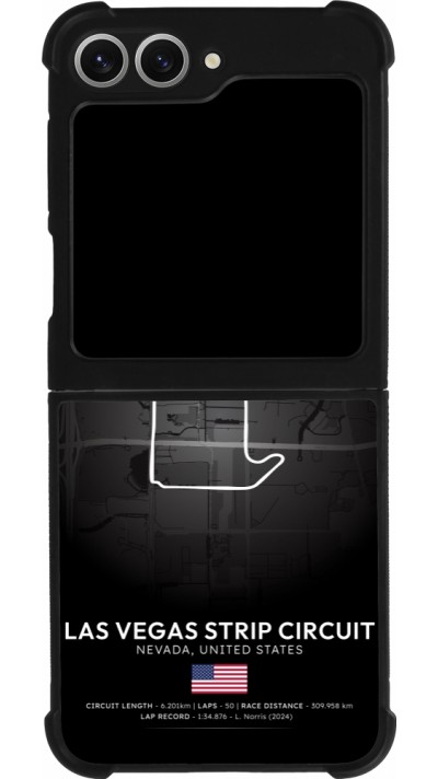 Coque Samsung Galaxy Z Flip6 - Silicone rigide noir F1 Track 2025 Las Vegas