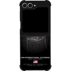 Coque Samsung Galaxy Z Flip6 - Silicone rigide noir F1 Track 2025 Miami