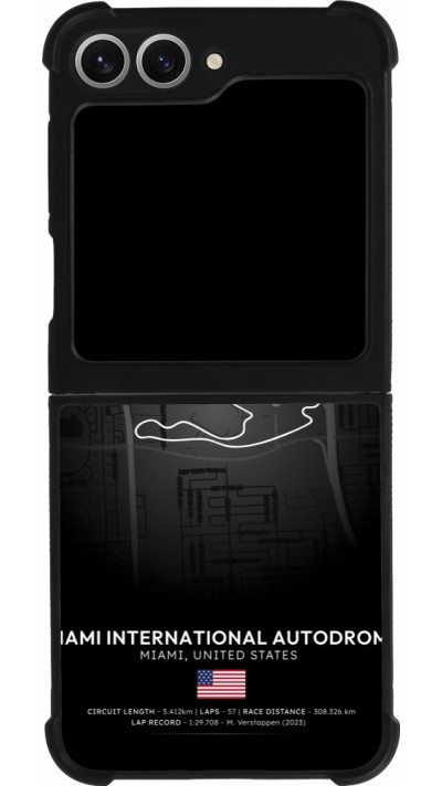 Coque Samsung Galaxy Z Flip6 - Silicone rigide noir F1 Track 2025 Miami