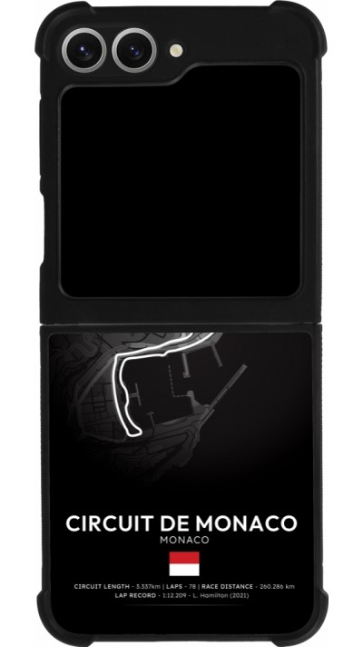 Coque Samsung Galaxy Z Flip6 - Silicone rigide noir F1 Track 2025 Monaco