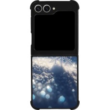 Samsung Galaxy Z Flip6 Case Hülle - Silikon schwarz Schneeflocke Solar Glanz