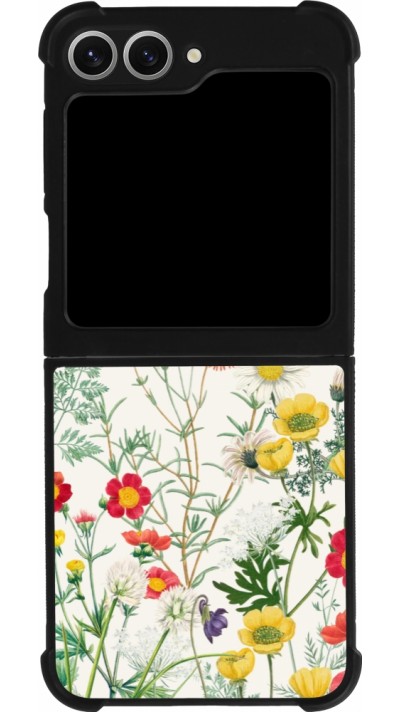 Coque Samsung Galaxy Z Flip6 - Silicone rigide noir Flora Botanical Wildlife