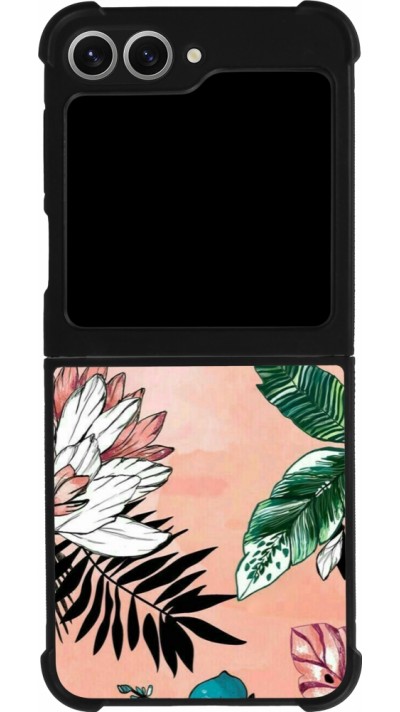 Coque Samsung Galaxy Z Flip6 - Silicone rigide noir Flowers Artprint