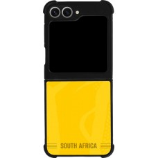 Coque Samsung Galaxy Z Flip6 - Silicone rigide noir Maillot de football Afrique du Sud 2026 personnalisable
