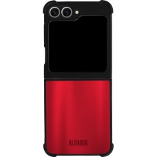 Coque Samsung Galaxy Z Flip6 - Silicone rigide noir Maillot de football Albanie personnalisable