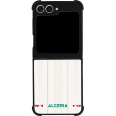 Coque Samsung Galaxy Z Flip6 - Silicone rigide noir Maillot de football Algérie 2026 personnalisable