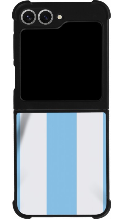Coque Samsung Galaxy Z Flip6 - Silicone rigide noir Maillot de football Argentine 2022 personnalisable