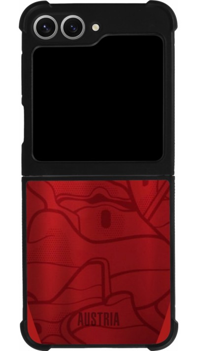 Coque Samsung Galaxy Z Flip6 - Silicone rigide noir Maillot de football Autriche personnalisable