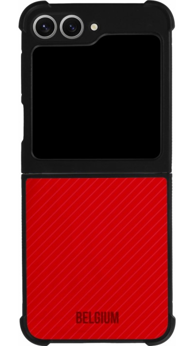 Coque Samsung Galaxy Z Flip6 - Silicone rigide noir Maillot de football Belgique 2022 personnalisable