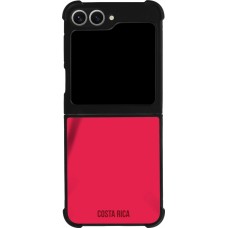 Coque Samsung Galaxy Z Flip6 - Silicone rigide noir Maillot de football Costa Rica 2022 personnalisable